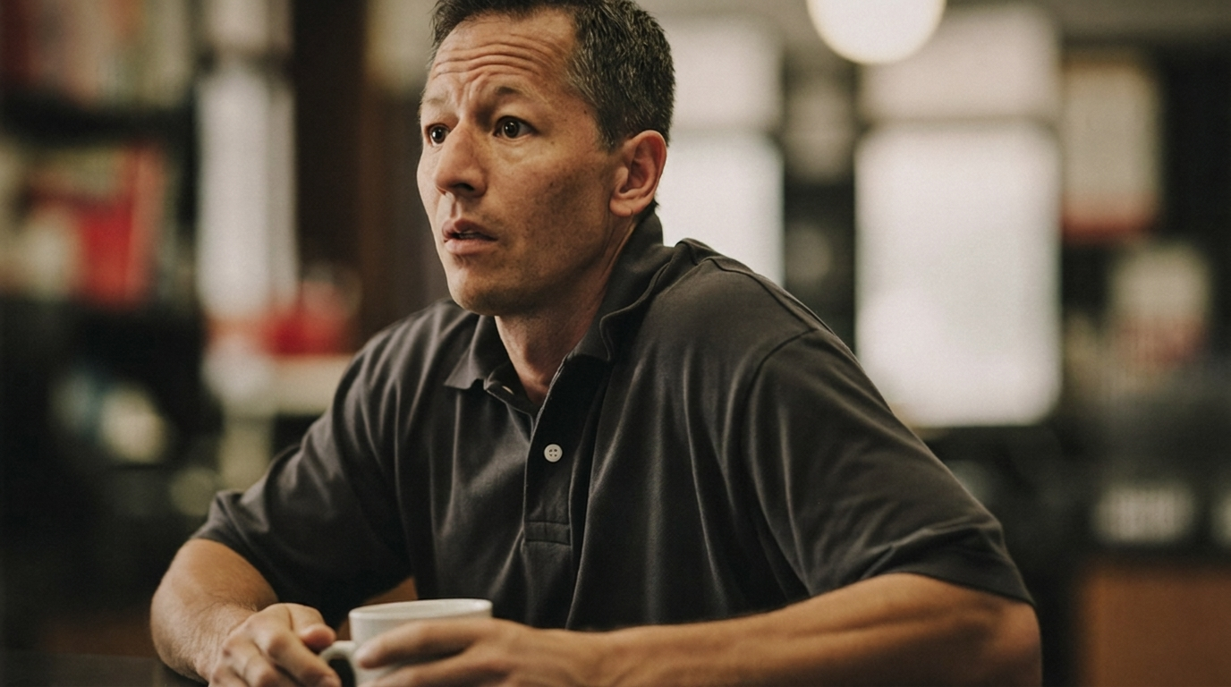 Franchise owner reviewing unit economics in his back office